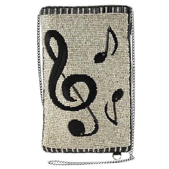 NWT New Mary Frances Well Noted Crossbody Phone Bag Music Retire Rare